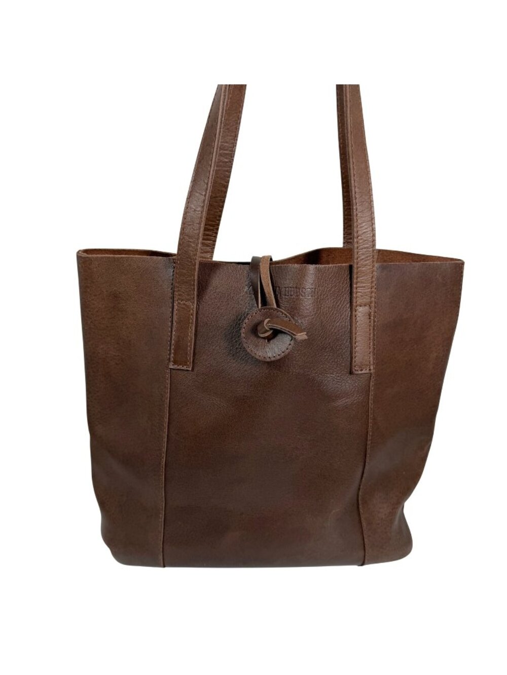 Montana Hudson Savannah Handcrafted Leather Brown Tote Bag